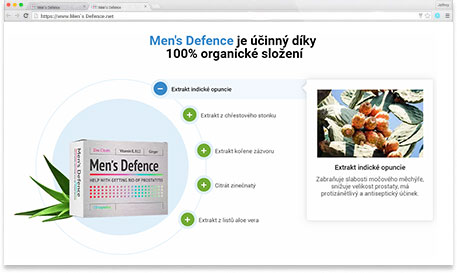 Men's Defence ingredience
